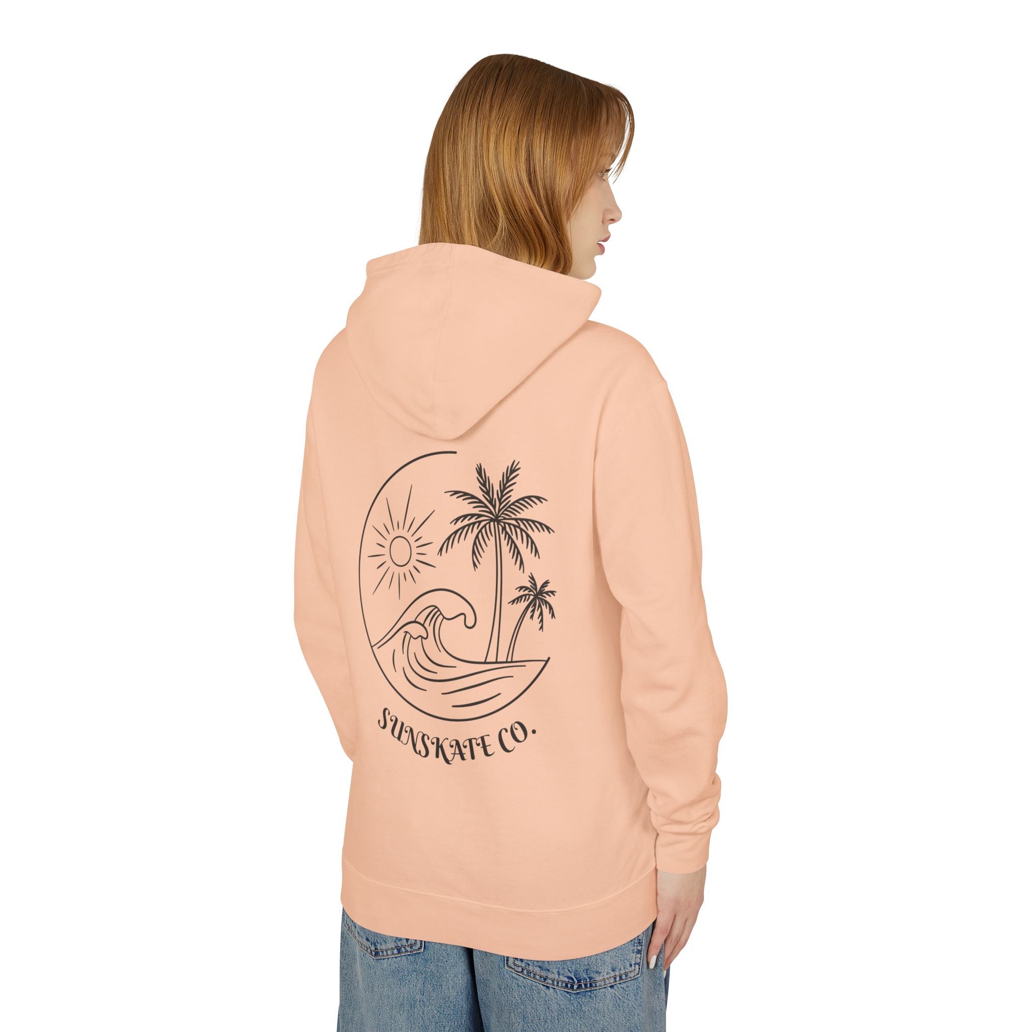 Sunset Beach Hoodie, Unisex Lightweight Sweatshirt for Summer Vibes, Perfect for Beach Days, Nature Lovers, Gift for Her/Him