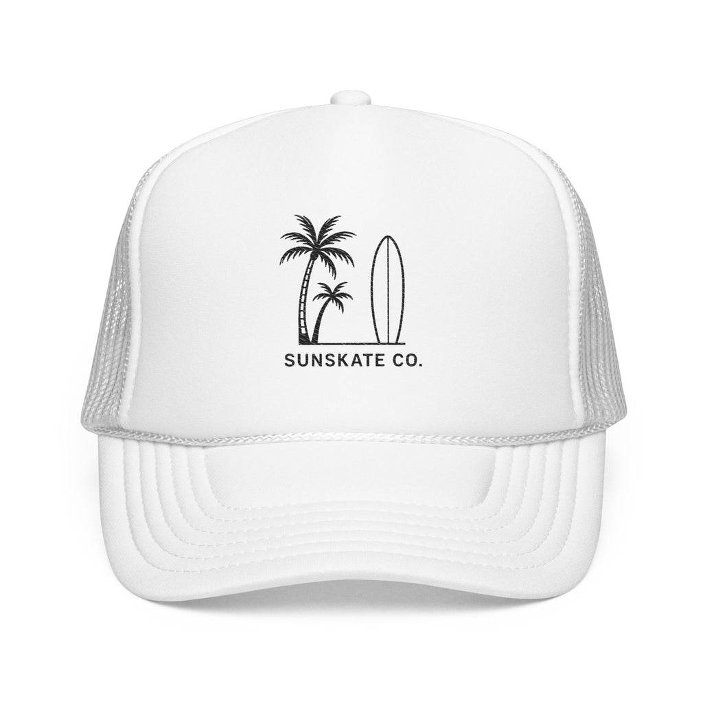 Beach Vibes Foam Trucker Hat, Embroidered Cap, Summer Accessory, Festival Hat, Surfing Gear, Gift for Beach Lovers