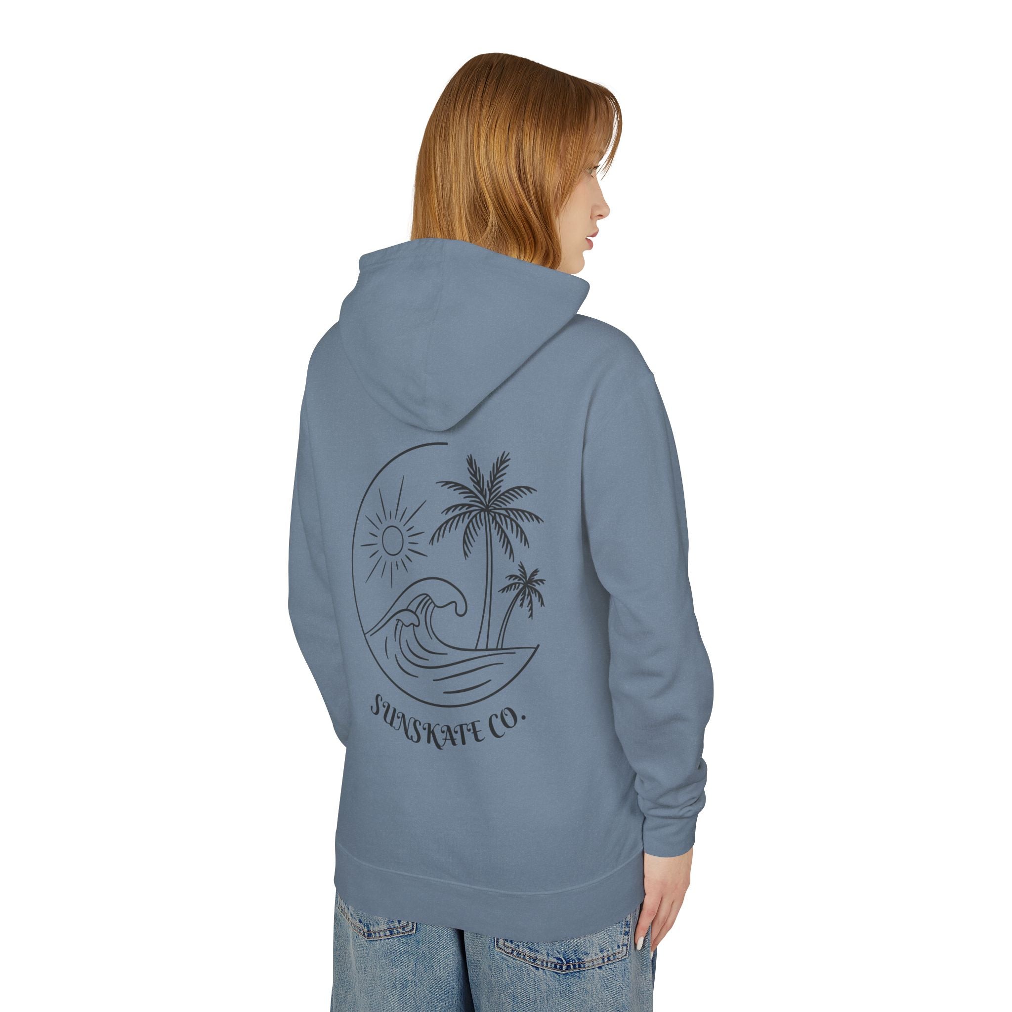 Sunset Beach Hoodie, Unisex Lightweight Sweatshirt for Summer Vibes, Perfect for Beach Days, Nature Lovers, Gift for Her/Him