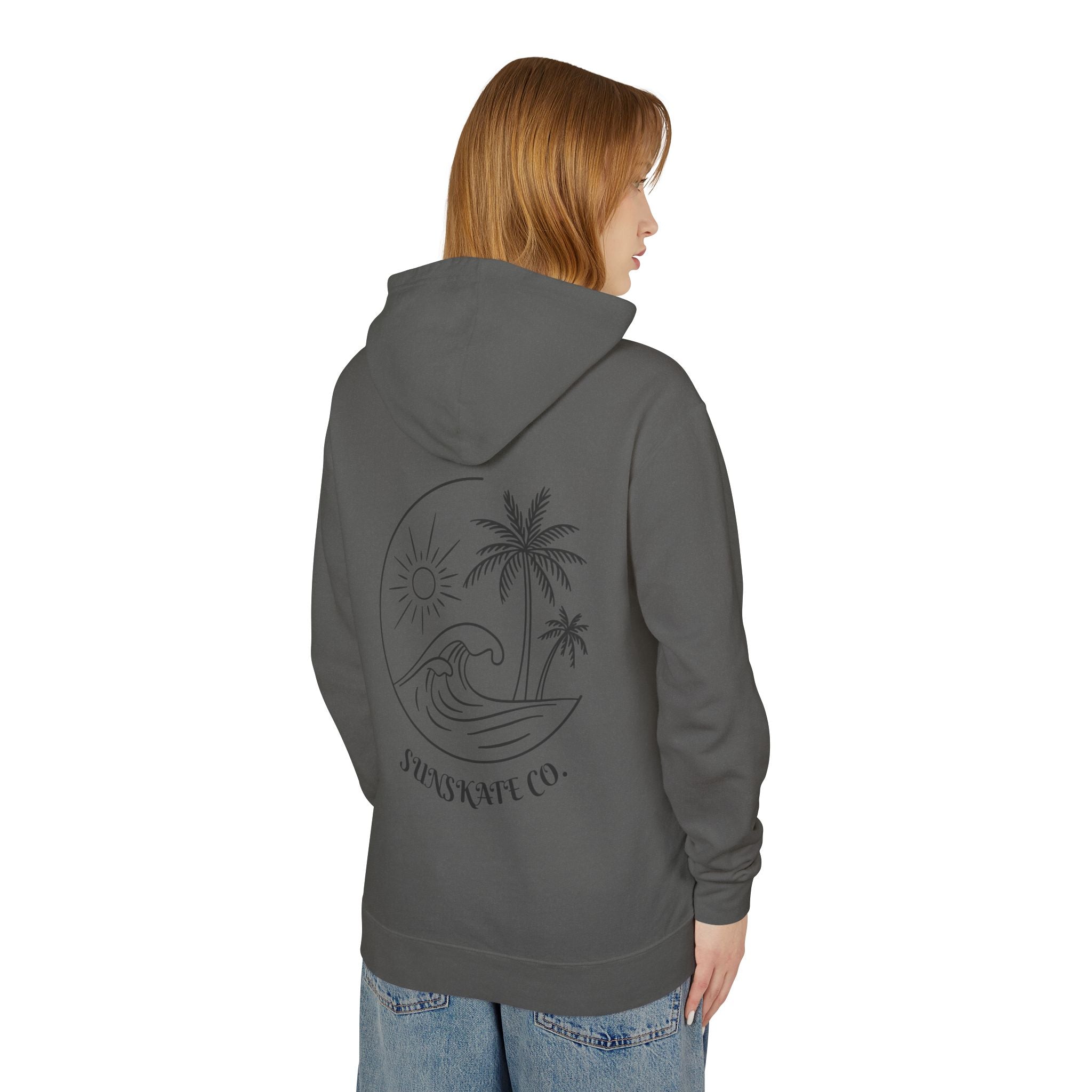Sunset Beach Hoodie, Unisex Lightweight Sweatshirt for Summer Vibes, Perfect for Beach Days, Nature Lovers, Gift for Her/Him