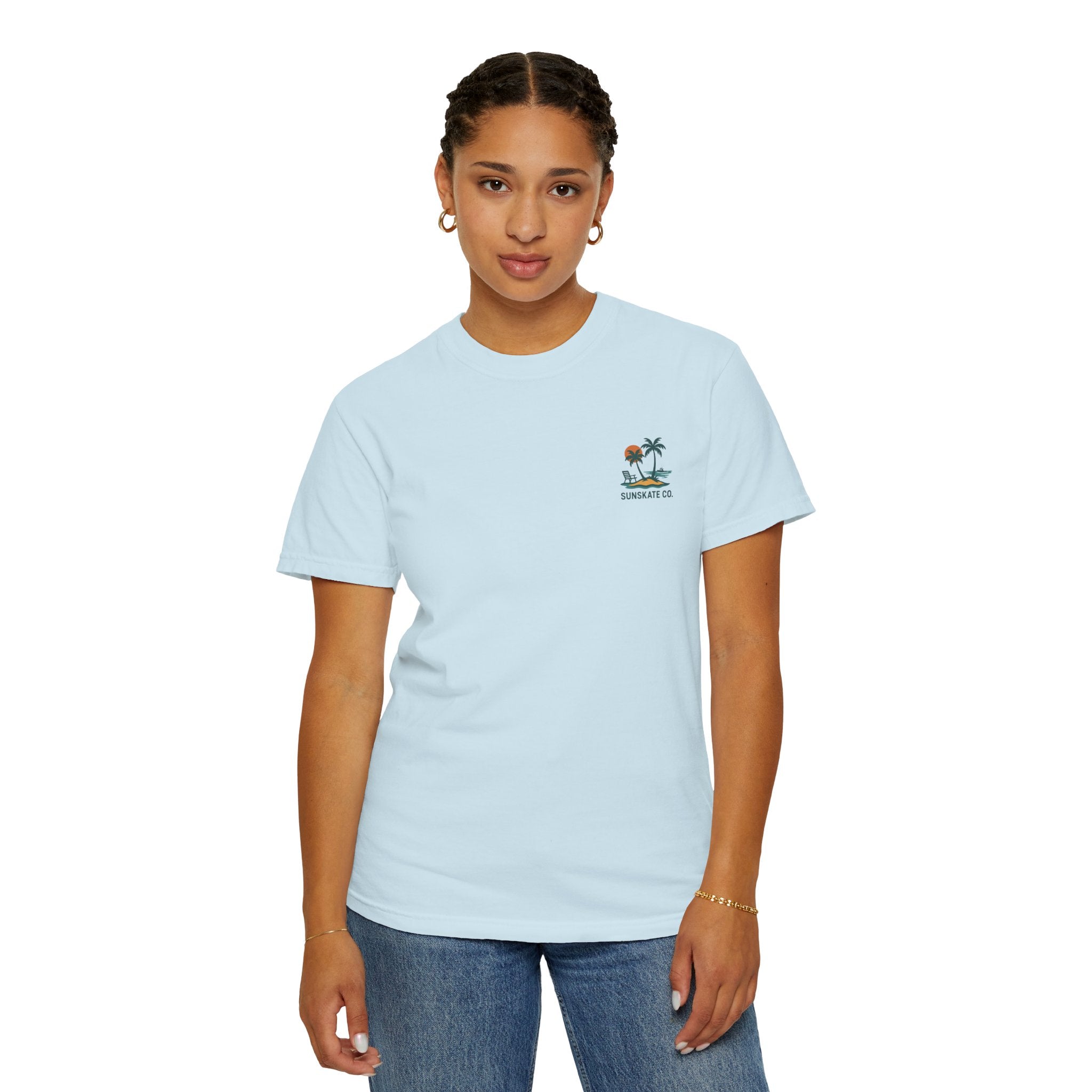 Tropical Graphic T-Shirt, Beach Vibes Tee, Unisex Summer Shirt, Casual Wear for Vacations, Gift for Beach Lovers