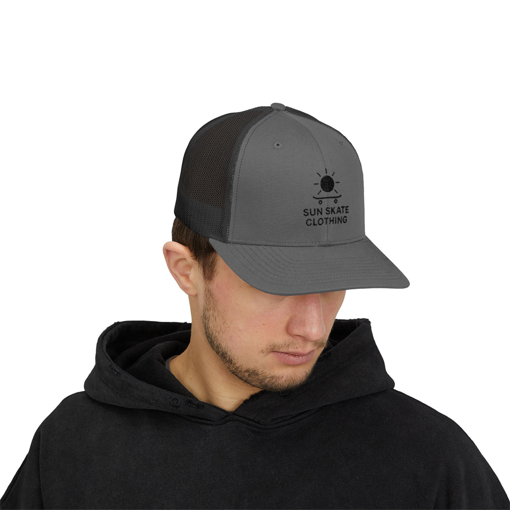 Sun Skate Snapback Trucker Cap, Casual Outdoor Gear, Trendy Summer Hat, Perfect Gift for Skaters, Beach Days, and Festivals