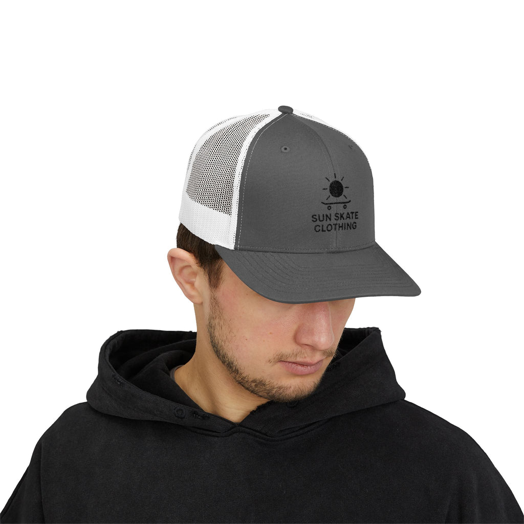 Sun Skate Snapback Trucker Cap, Casual Outdoor Gear, Trendy Summer Hat, Perfect Gift for Skaters, Beach Days, and Festivals