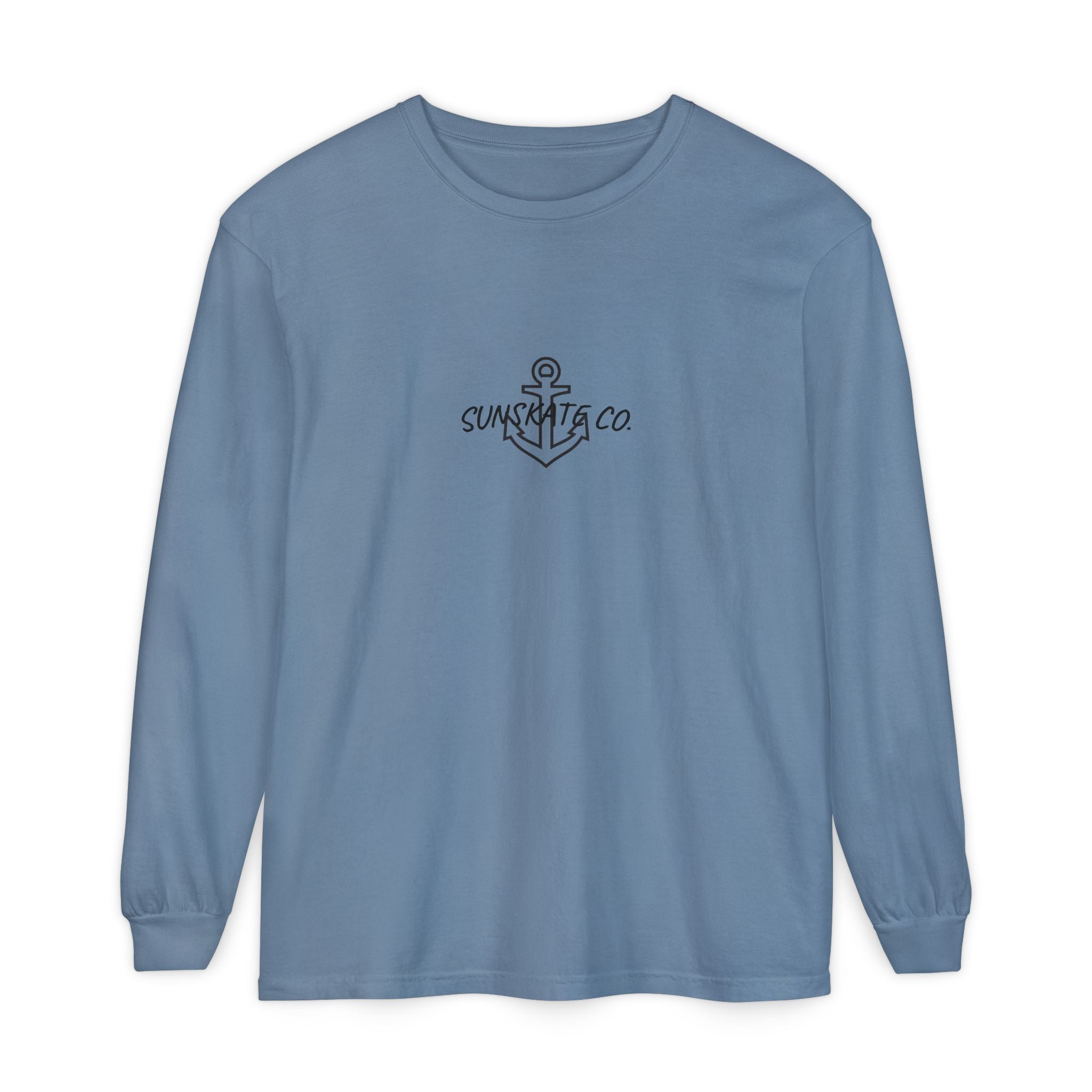 Anchor-Themed Long Sleeve T-Shirt, Beach Lover Gift, Vacation