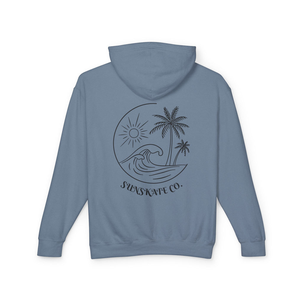 Sunset Beach Hoodie, Unisex Lightweight Sweatshirt for Summer Vibes, Perfect for Beach Days, Nature Lovers, Gift for Her/Him