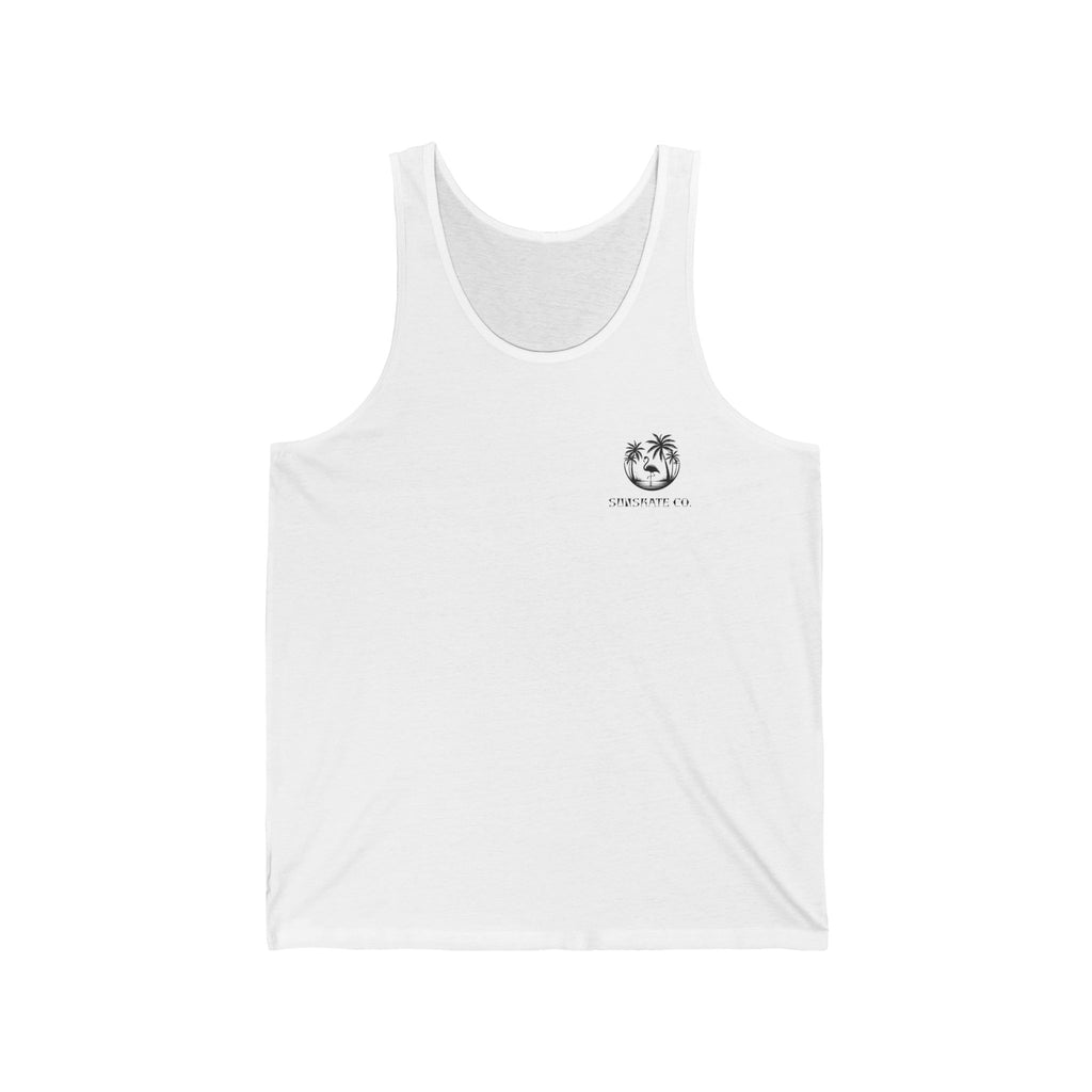 Unisex Jersey Tank - Tropical Vibes, Summer Essentials, Beachwear, Casual Attire, Gift for Him/Her