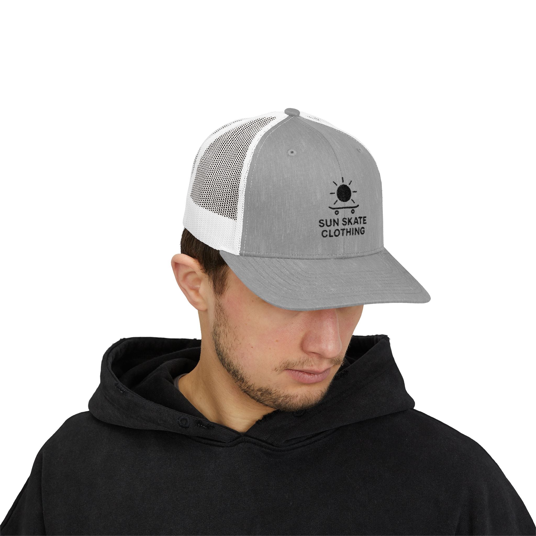 Sun Skate Snapback Trucker Cap, Casual Outdoor Gear, Trendy Summer Hat, Perfect Gift for Skaters, Beach Days, and Festivals