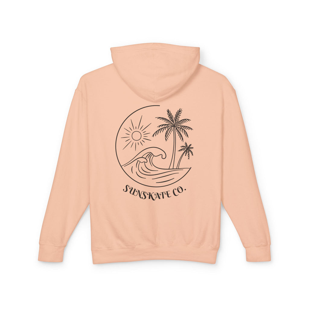 Sunset Beach Hoodie, Unisex Lightweight Sweatshirt for Summer Vibes, Perfect for Beach Days, Nature Lovers, Gift for Her/Him