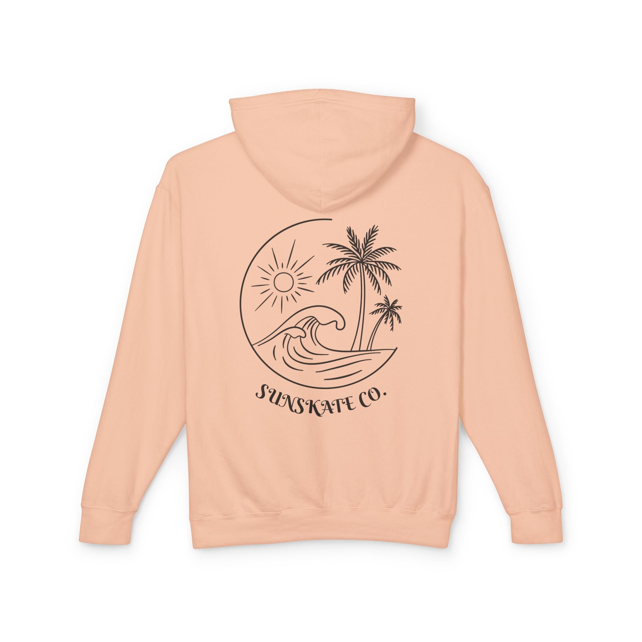 Sunset Beach Hoodie, Unisex Lightweight Sweatshirt for Summer Vibes, Perfect for Beach Days, Nature Lovers, Gift for Her/Him