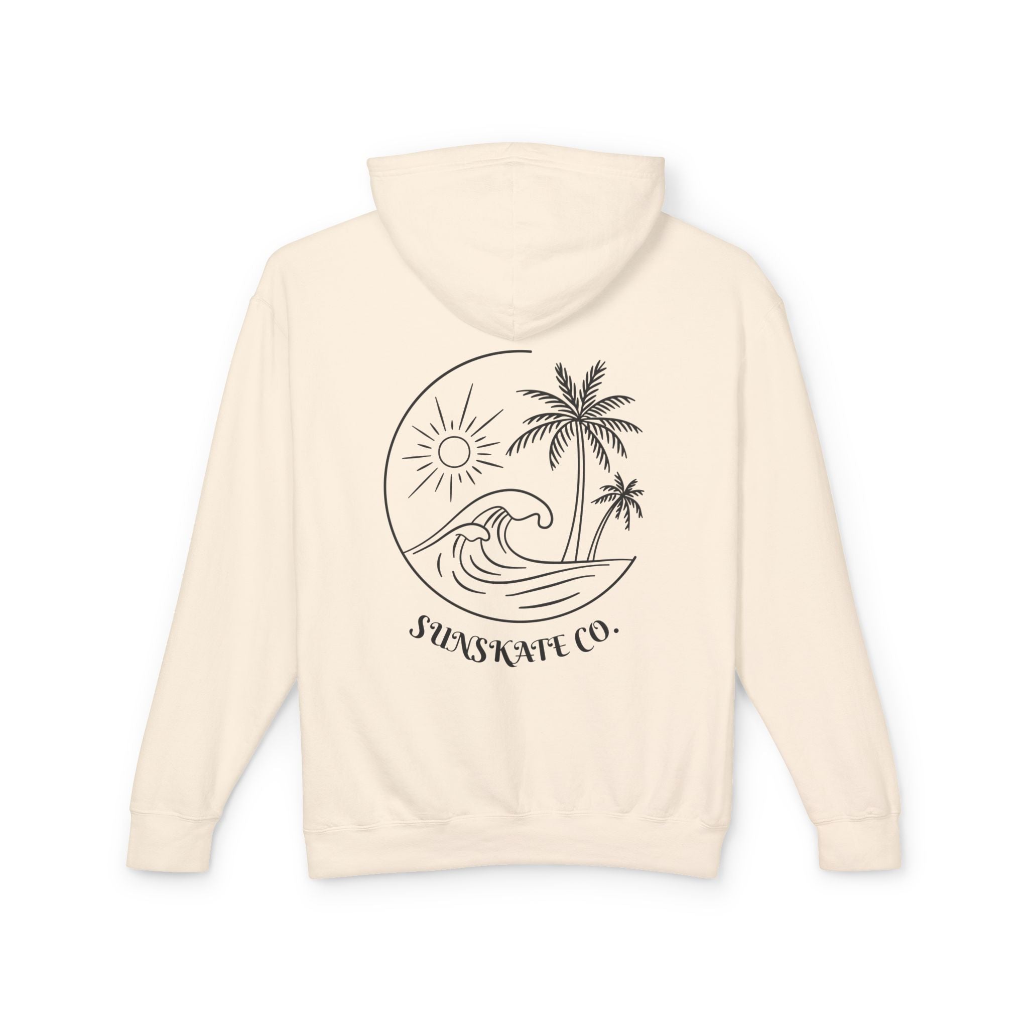 Sunset Beach Hoodie, Unisex Lightweight Sweatshirt for Summer Vibes, Perfect for Beach Days, Nature Lovers, Gift for Her/Him