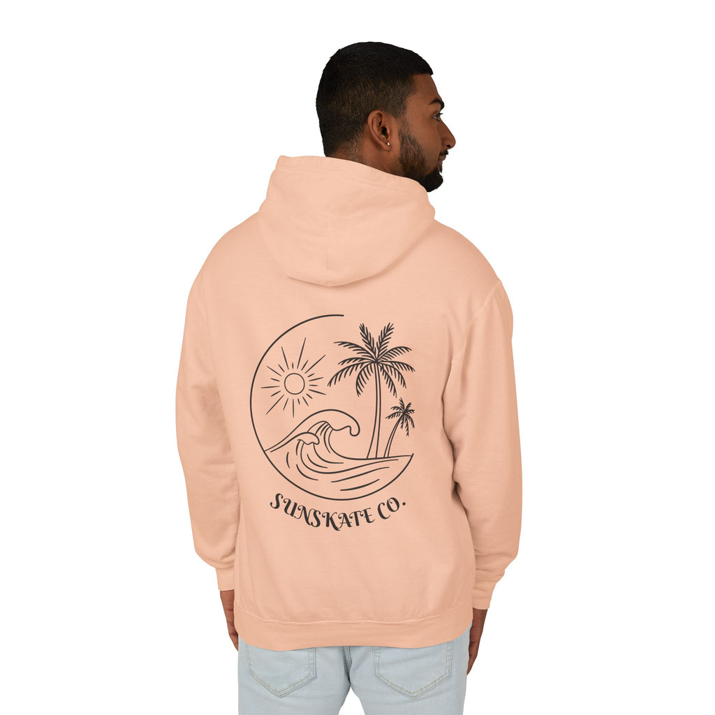 Sunset Beach Hoodie, Unisex Lightweight Sweatshirt for Summer Vibes, Perfect for Beach Days, Nature Lovers, Gift for Her/Him