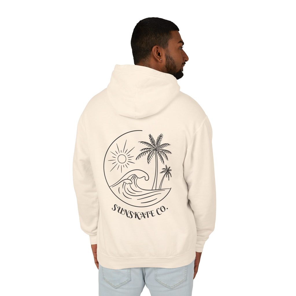 Sunset Beach Hoodie, Unisex Lightweight Sweatshirt for Summer Vibes, Perfect for Beach Days, Nature Lovers, Gift for Her/Him