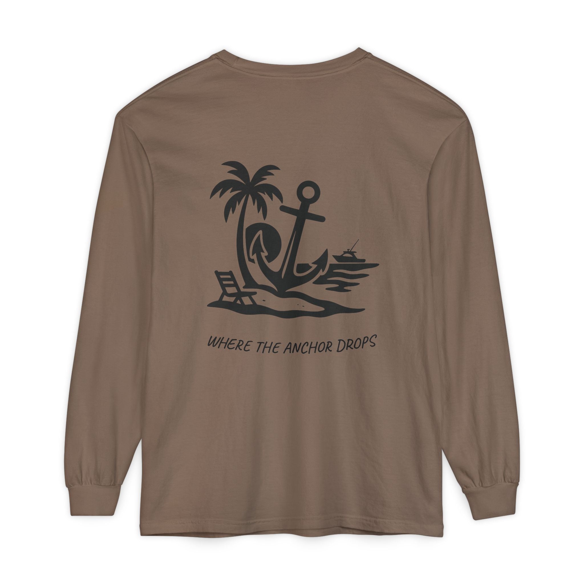 トップス Mercedes Anchor Inc. Long sleeve Tshirts Anchor-Themed Long Sleeve T-Shirt, Beach Lover Gift, Vacation