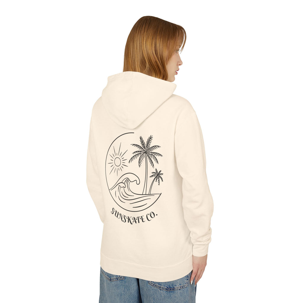 Sunset Beach Hoodie, Unisex Lightweight Sweatshirt for Summer Vibes, Perfect for Beach Days, Nature Lovers, Gift for Her/Him
