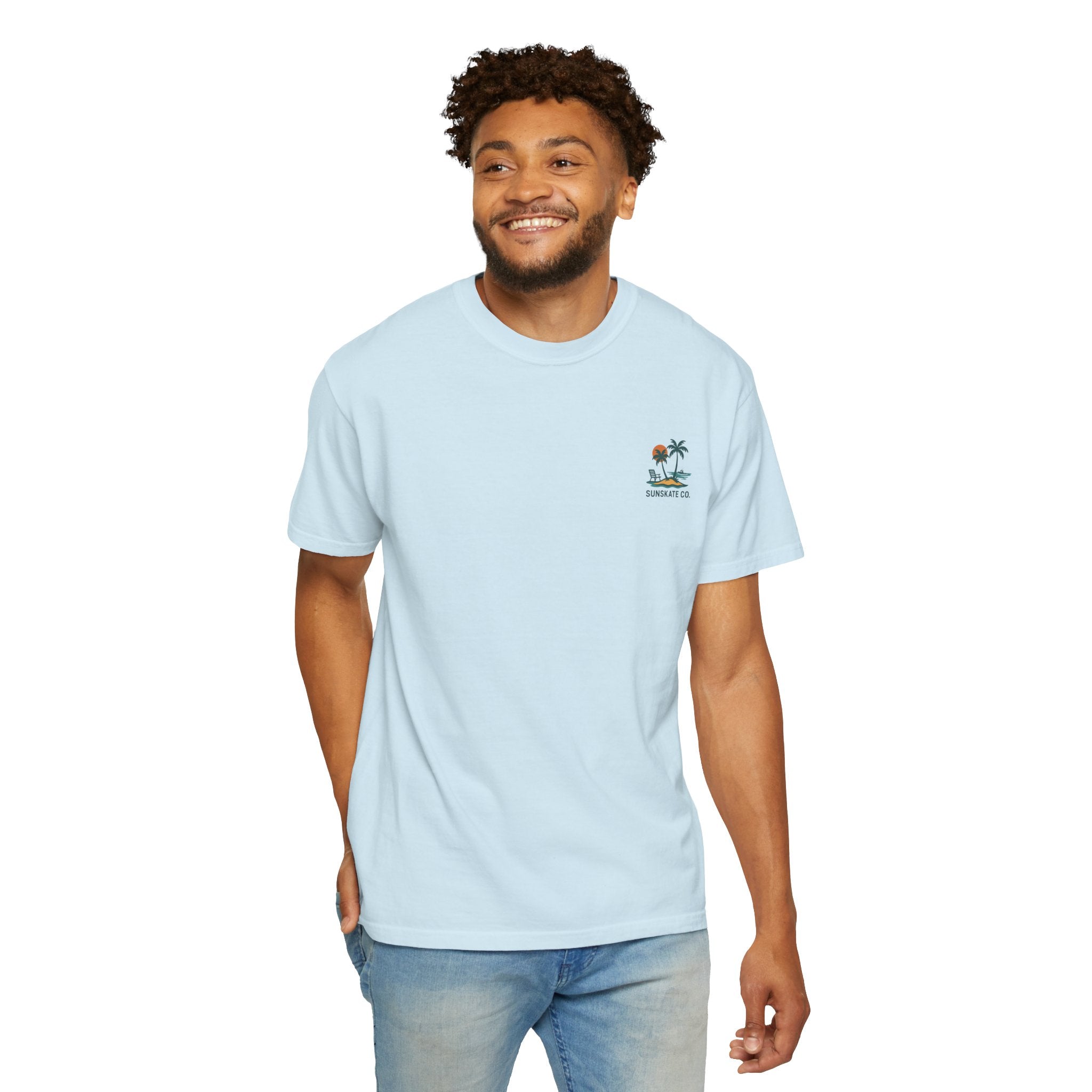 Tropical Graphic T-Shirt, Beach Vibes Tee, Unisex Summer Shirt, Casual Wear for Vacations, Gift for Beach Lovers