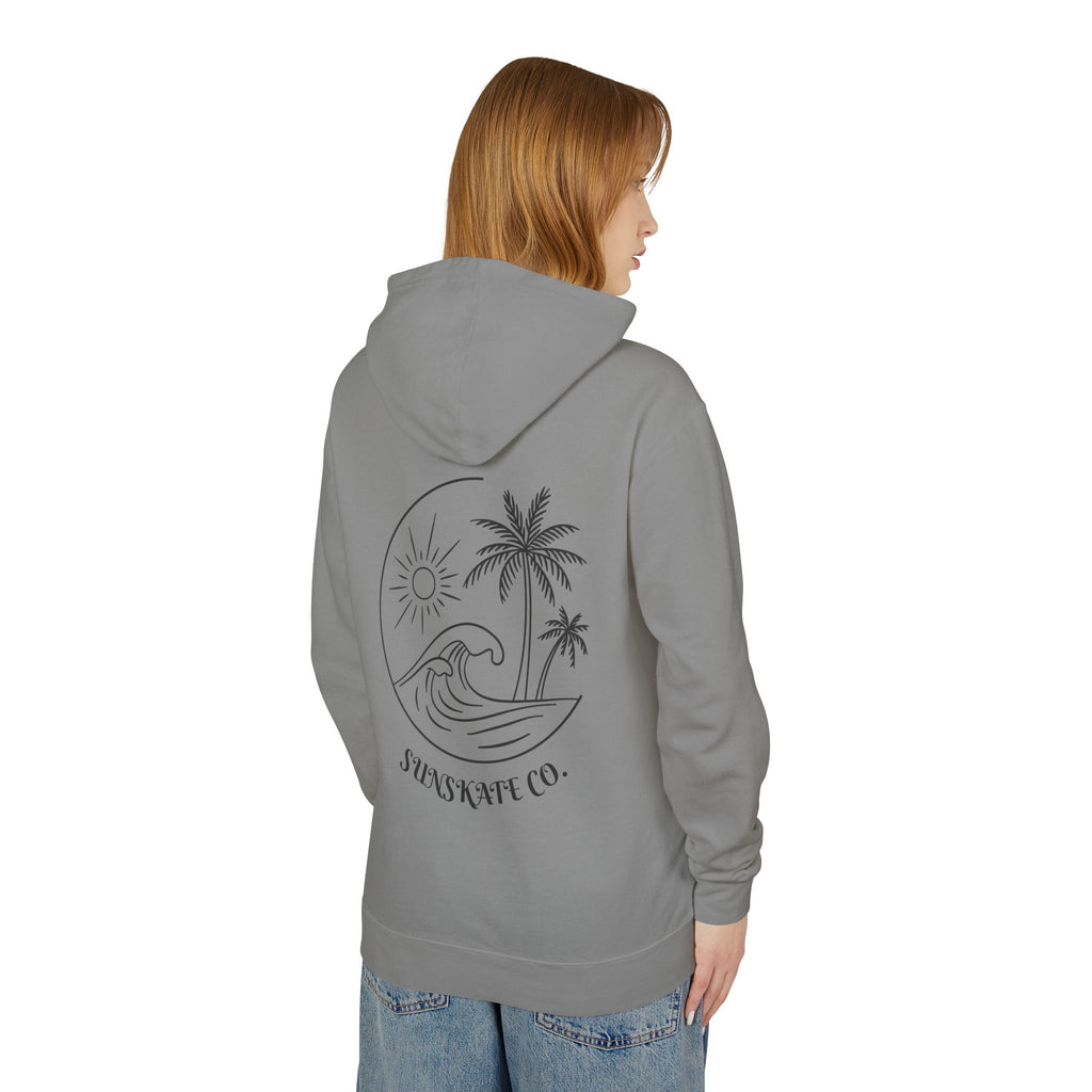 Sunset Beach Hoodie, Unisex Lightweight Sweatshirt for Summer Vibes, Perfect for Beach Days, Nature Lovers, Gift for Her/Him