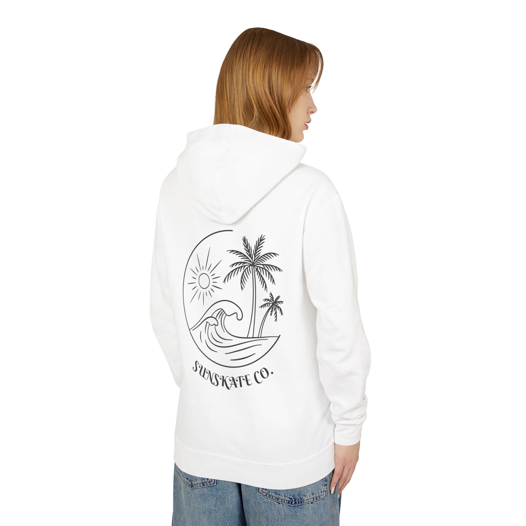 Sunset Beach Hoodie, Unisex Lightweight Sweatshirt for Summer Vibes, Perfect for Beach Days, Nature Lovers, Gift for Her/Him